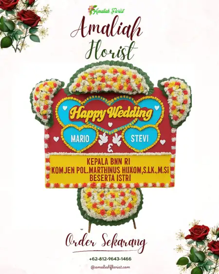 Papan Bunga Pernikahan Bandarkedungmulyo
